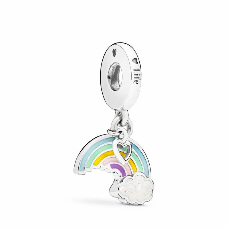 Pandora Rainbow & Cloud Dangle Charm NZ, Sterling Silver (473169-MEV)